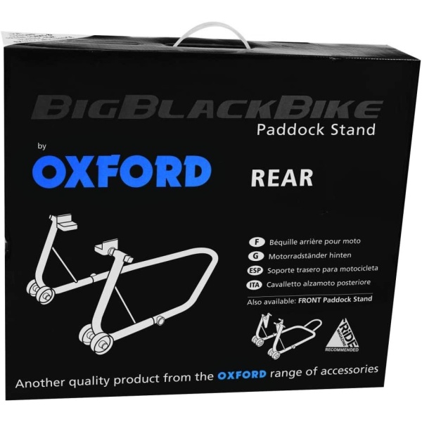 Stand Roata Moto Spate Oxford Big Black Bike Black Rear Paddock Stand Otel Negru SP821